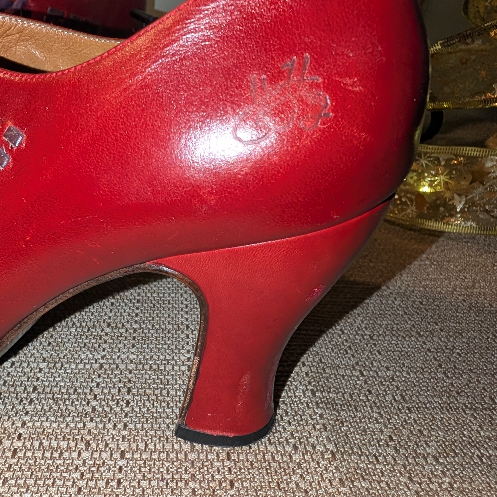John Fleuvog Red Lace-Up Heels - Picture 14 of 16